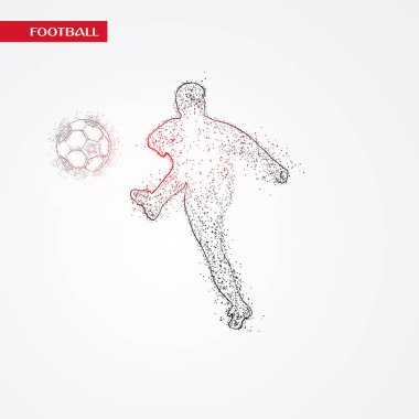 Futbol beyaz arka plan üzerinde renkli logo tasarımı