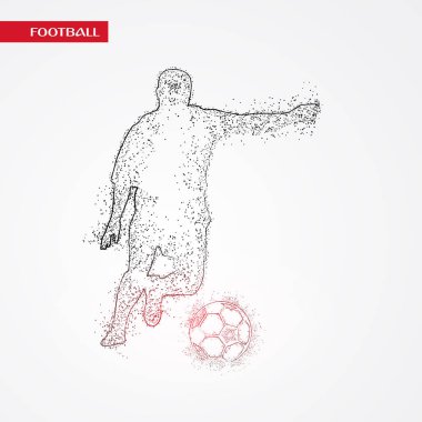 Futbol beyaz arka plan üzerinde renkli logo tasarımı