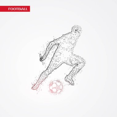 Futbol beyaz arka plan üzerinde renkli logo tasarımı