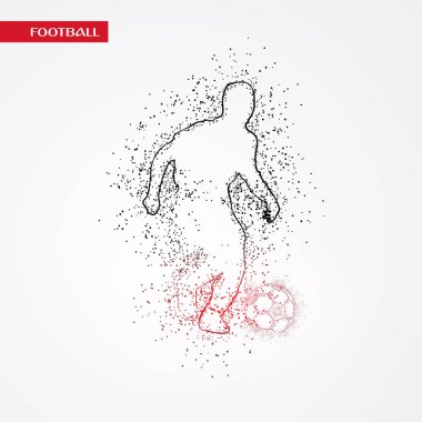 Futbol beyaz arka plan üzerinde renkli logo tasarımı