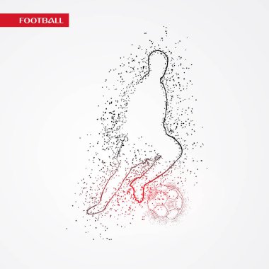 Futbol beyaz arka plan üzerinde renkli logo tasarımı