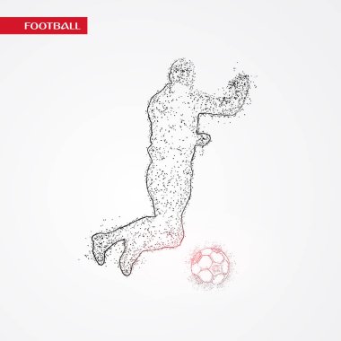 futbol logosu tasarım vektörü