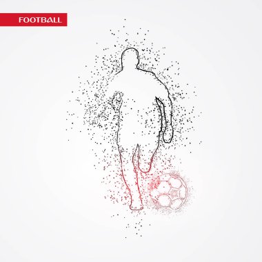 Futbol beyaz arka plan üzerinde renkli logo tasarımı