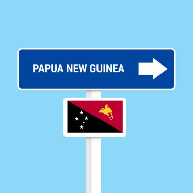 Papua Yeni Gine trafik işaretleri kartı tasarımı, vektör 