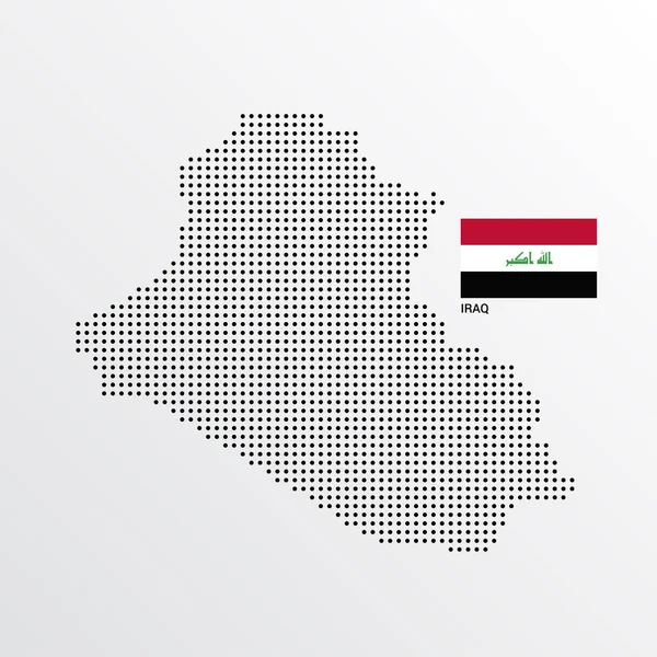 フラグと明るい背景ベクトル イラク地図デザイン — ストックベクタ