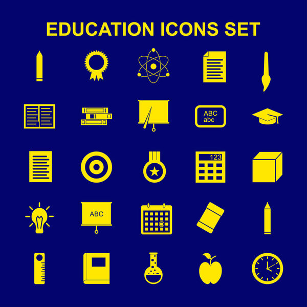 Education icon set vector 