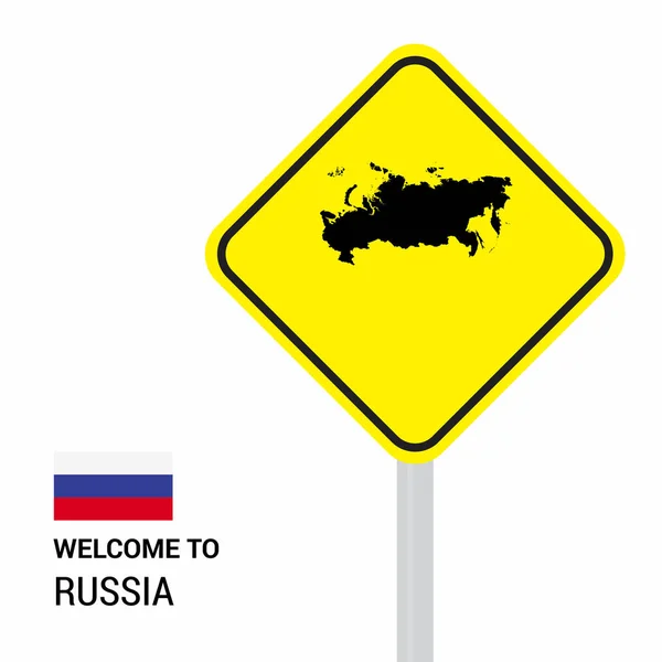 Russland Verkehrszeichen Board Design Vektor — Stockvektor