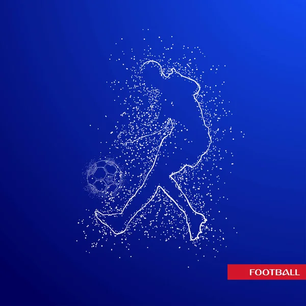Logo Fútbol Diseño Vector — Archivo Imágenes Vectoriales