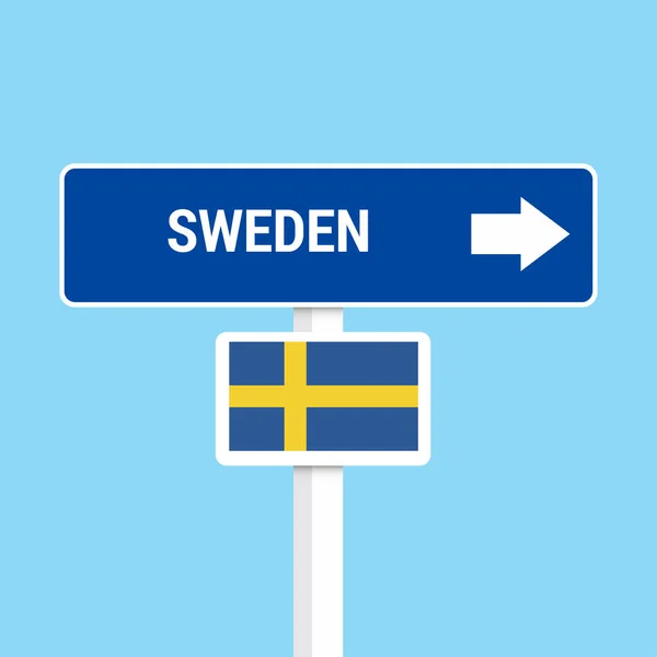 Suède Panneaux Signalisation Conception Vecteur Illustration — Image vectorielle