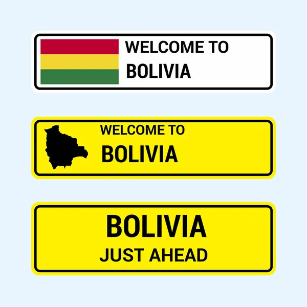 Bolivia Señales Tráfico Diseño Vector Ilustración — Archivo Imágenes Vectoriales