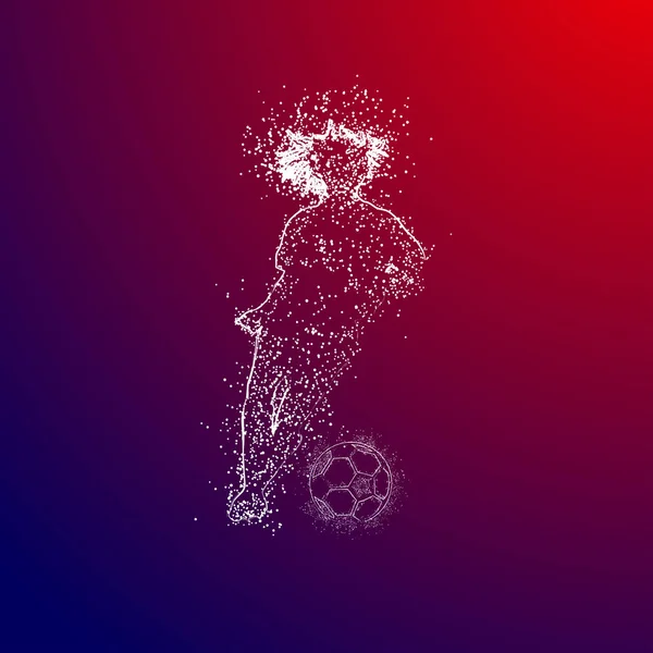 Futbol Logosu Tasarım Vektörü — Stok Vektör