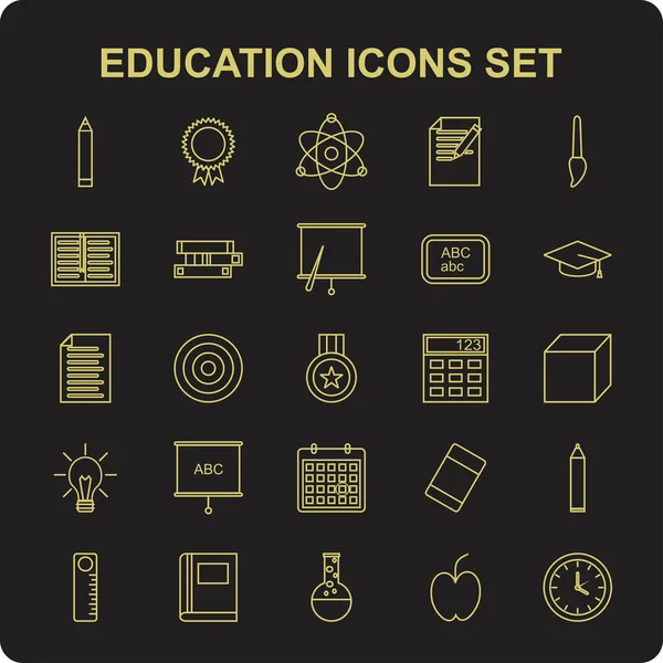 vektör eğitim Icon set 