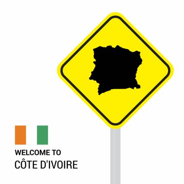 Fildişi Sahili trafik işaretleri kurulu tasarım, vektör, illüstrasyon