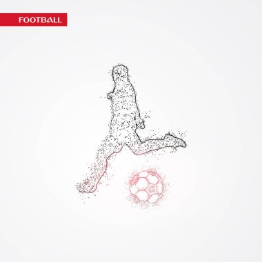 Futbol beyaz arka plan üzerinde renkli logo tasarımı