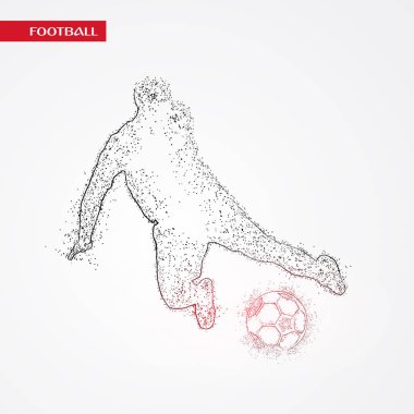 Futbol beyaz arka plan üzerinde renkli logo tasarımı