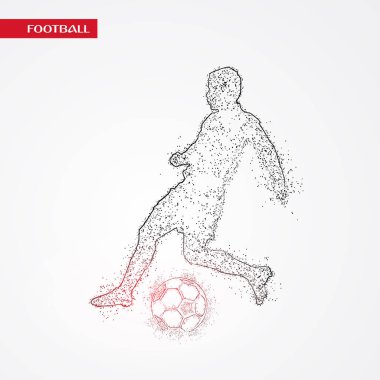 Futbol beyaz arka plan üzerinde renkli logo tasarımı