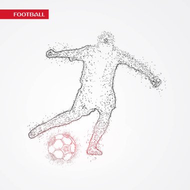 Futbol beyaz arka plan üzerinde renkli logo tasarımı