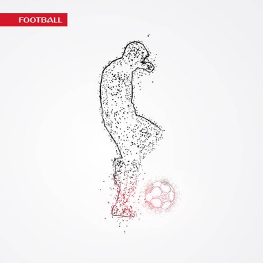 Futbol beyaz arka plan üzerinde renkli logo tasarımı