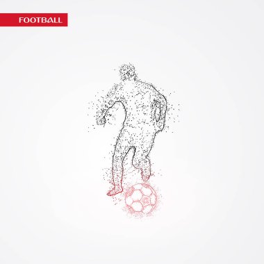 Futbol beyaz arka plan üzerinde renkli logo tasarımı