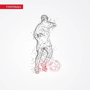 Futbol beyaz arka plan üzerinde renkli logo tasarımı