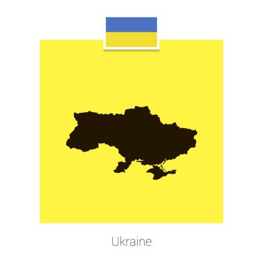 Bayrak ve açık renkli vektör harita tasarımı 