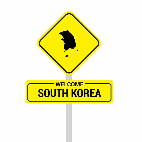 Corée Sud Panneaux Signalisation Vecteur Conception — Image vectorielle