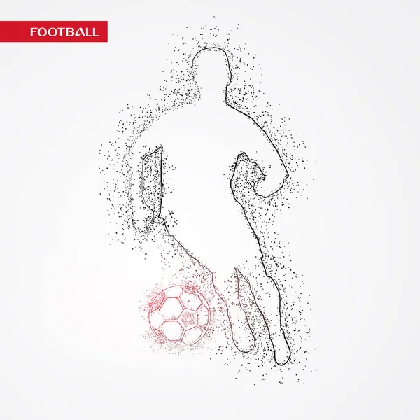 Futbol beyaz arka plan üzerinde renkli logo tasarımı