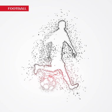 Futbol beyaz arka plan üzerinde renkli logo tasarımı