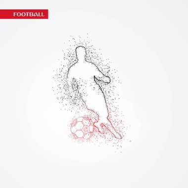 Futbol beyaz arka plan üzerinde renkli logo tasarımı