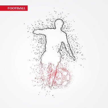 Futbol beyaz arka plan üzerinde renkli logo tasarımı