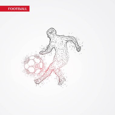 Futbol beyaz arka plan üzerinde renkli logo tasarımı