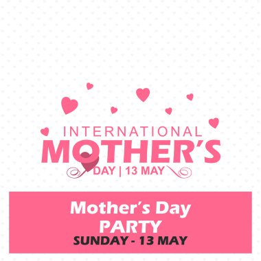 Mutlu anneler günü kartı tipografi ve açık renkli