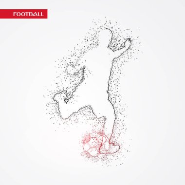 Futbol beyaz arka plan üzerinde renkli logo tasarımı