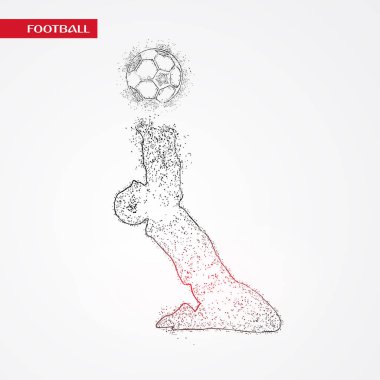 Futbol beyaz arka plan üzerinde renkli logo tasarımı