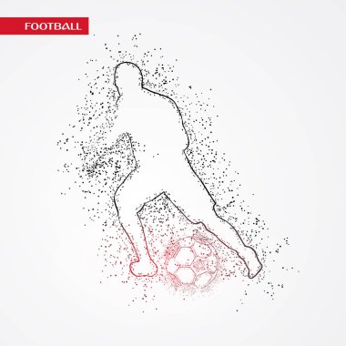 Futbol beyaz arka plan üzerinde renkli logo tasarımı