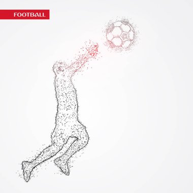 Futbol beyaz arka plan üzerinde renkli logo tasarımı