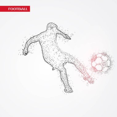 Futbol beyaz arka plan üzerinde renkli logo tasarımı