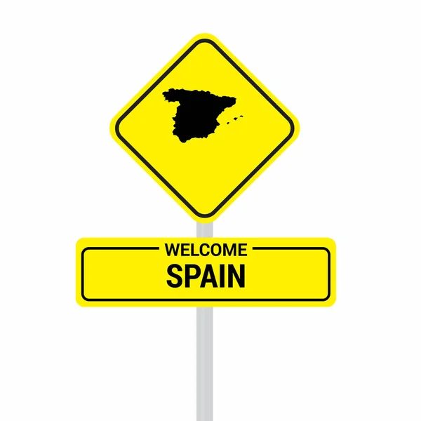 Znaki Drogowe Hiszpania Pokładzie Projekt Wektor — Wektor stockowy