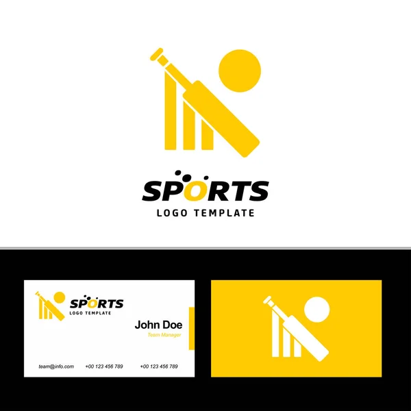 Vektor Illustration Des Visitenkartendesigns Mit Sport Logo Und Thema — Stockvektor