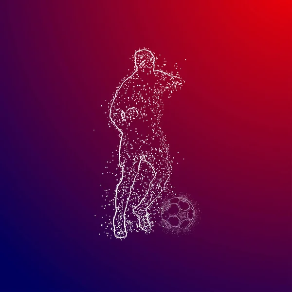 Logo Fútbol Diseño Vector — Archivo Imágenes Vectoriales