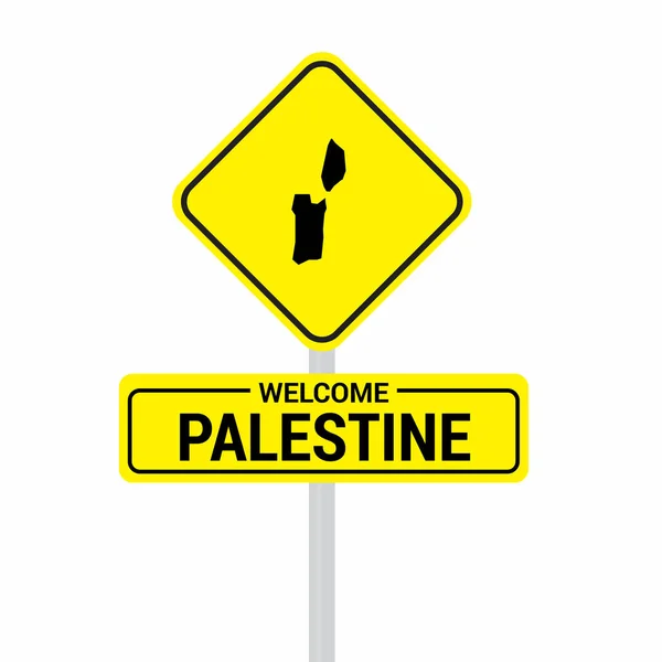 パレスチナのトラフィック サイン ボード デザイン ベクトル — ストックベクタ