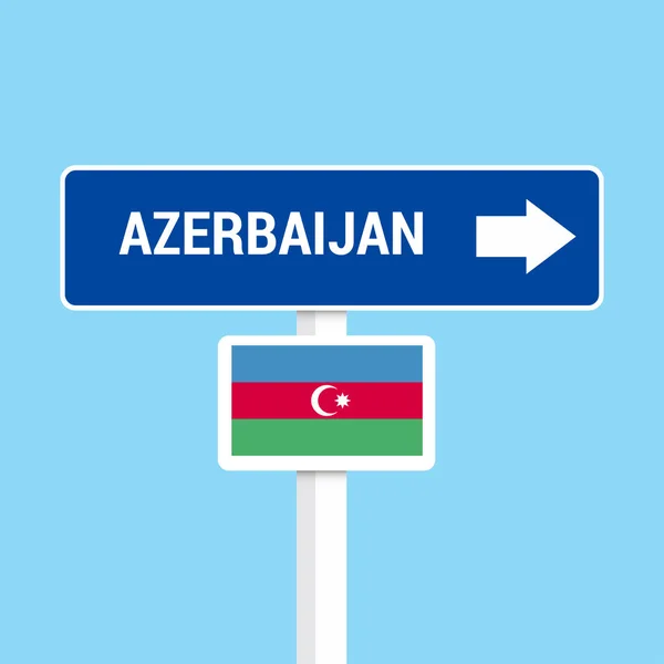 Azerbaigian Segnali Stradali Bordo Vettore Progettazione — Vettoriale Stock