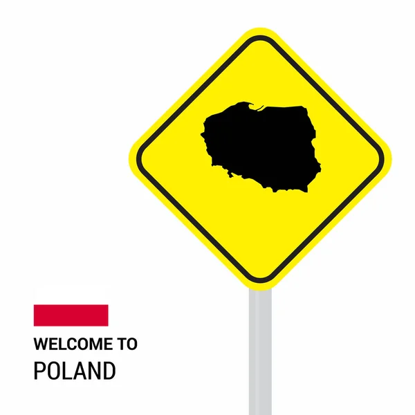 Poland Traffic Signs Board Design Vector — Stock Vector