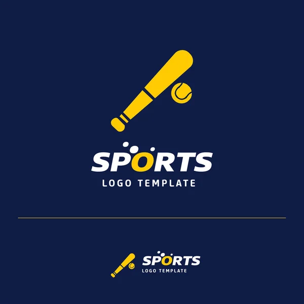 Ilustração Vetorial Design Cartão Visita Com Logotipo Esportivo Tema — Vetor de Stock