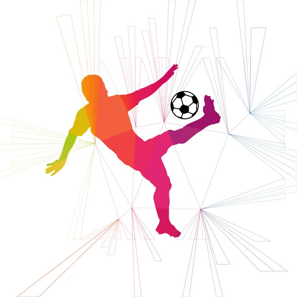 Futbol beyaz arka plan üzerinde renkli logo tasarımı