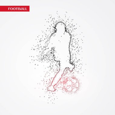 Futbol beyaz arka plan üzerinde renkli logo tasarımı