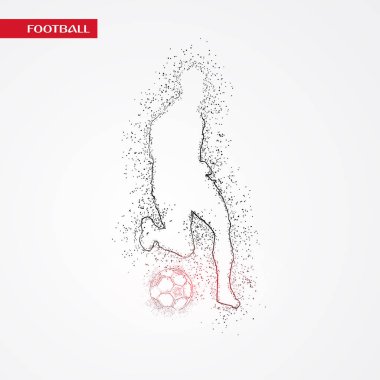 Futbol beyaz arka plan üzerinde renkli logo tasarımı