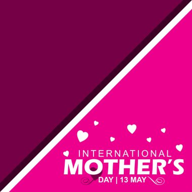 Mutlu anneler günü kartı tipografi ve pembe arka plan ile