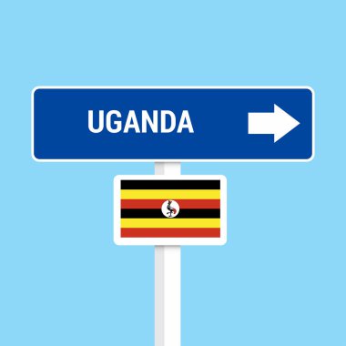 Uganda trafik işaretleri kartı tasarımı, vektör 