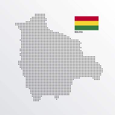 Bayrak ve açık renkli vektör harita tasarımı 